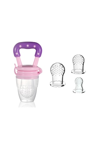 Maiyame Bebek Sebze-meyve Chew Toy Silikon Ağı Seti Küçük-orta-büyük Ağlar Pembe Pembe