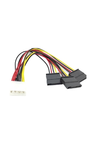 8549 Kasa İçi 3 Port İde Molex Sata Power Hdd 4 Pin Güç Kablosu 4pin Molex Erkek/ 3x 15pin Sata Dişi 3 Port Sata Di Genel