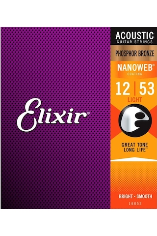 Elixir 012-053 Fosfor Bronz Akustik Gitar Teli 16052 Elixir 012-053 Fosfor Bronz Akustik Gitar Teli 16052
