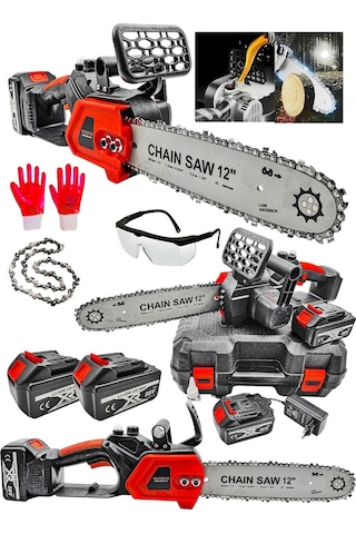 58v5 30 Cm Palalı Şarjlı Ağaç Kesme Hızar Bıçkı Testere Dal Budama Makinesi