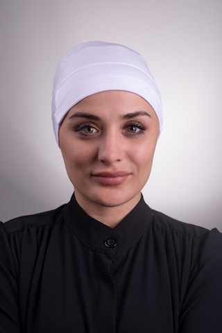 Beyaz Arkadan Bağlamalı Iç Bone Viskon Kumaş Kaymaz Silikonlu 300 Beyaz