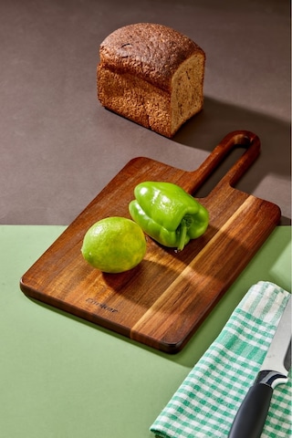 Cooker Lüx 36x20 Cm Akasya Ağacı Kesme Tahtası Kahverengi