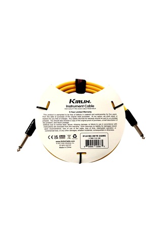 Kirlin Ip-241ye Gitar Kablosu 3 Metre Enstruman Kablosu Sarı 24 Awg Pro Audio Cable