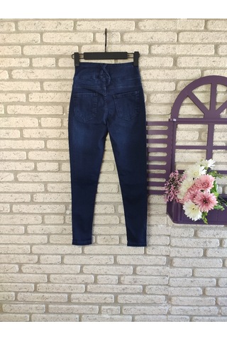 Yüksek Bel Likralı Jean Pantolon 90 Cm Bediva 001