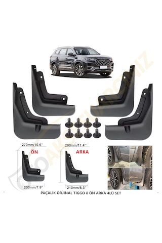 Chery Tiggo 8 Paçalık Ön Arka Tozluk Set