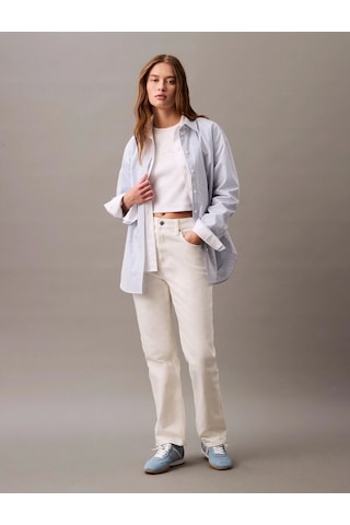 Calvin Klein Kadın Beyaz Monogram T-shirt Beyaz