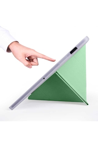 Samsung Galaxy Uyumlu Tab S6 Lite Sm-p620 10.4" Kılıf Kalem Bölmeli Standlı Katlanabilir Kalemlikli Silikon Kılıf