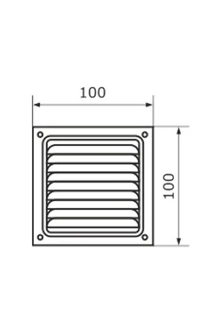 Domart 100x100 Havalandırma Izgarası, Siyah, Ağlı 155723087