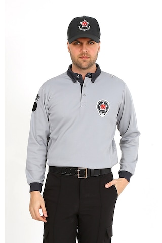 Yeni Tip Kamu Personel Özel Güvenlik Kışlık Erkek Sweatshirt İçi Şardonlu Gri