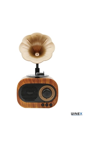 Winex Nostalji Gramafon Bluetooth Hoparlör