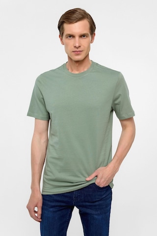 Su Yeşili Regular Düz Bisiklet Yaka Tişört-38580 Su Yeşili