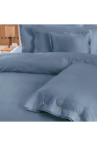 Sarev Monochrome Royal Blue %100 Pamuk Saten ''300 Tc" Nevresim Takımı Ks V14 Kahverengi