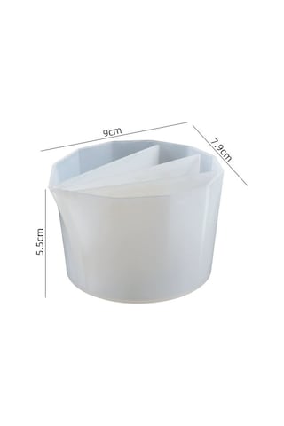 Silikon Kap Taş Tozu Harcı Döküm İthal Küçük Boy Dört Bölmeli Epoksi Sanatı Döküm Kabı Hb55-0129