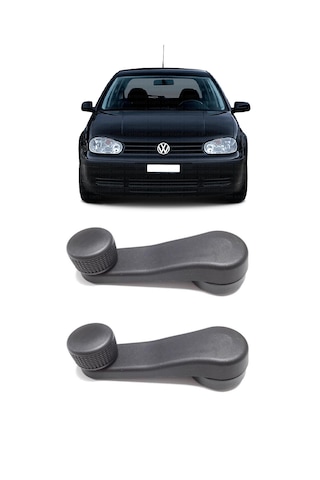 Vw Golf 4 Mk4 1998 - 2004 Uyumlu Manuel Çevirmeli Cam Açma Kapama Kolu Siyah 2 Adet Takım 1h0837581