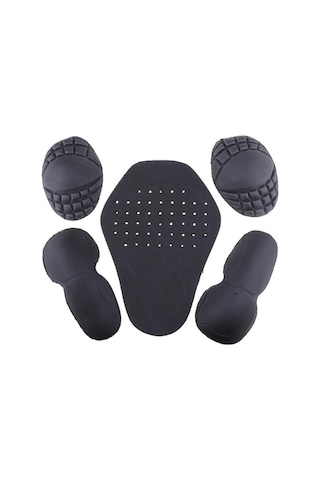 Supermarket1 Suntek Motosiklet Omuz-dirsek Sırtlık Zırh Pedi 5 Adet, Yüksek Koruma Kalitesi Siyah