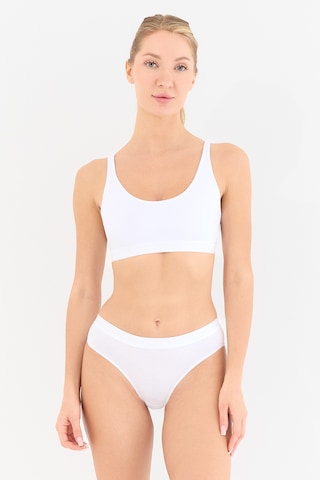 Naphor Touch Beyaz Yüksek Bel Slip Külot Gri