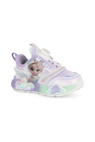 Pepino 2230 Kız Bebek Sevimli Masal Prensesi Figürlü Otomatik Döner Kilitli Hafif Işıklı Taban Lila Spor Sneaker