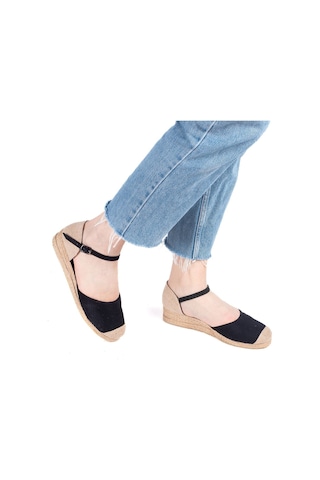 Star Tombis Gerçek Elişi Hasır Jüt Bantlı Günlük Kız Çocuk Espadril Handmade Siyah