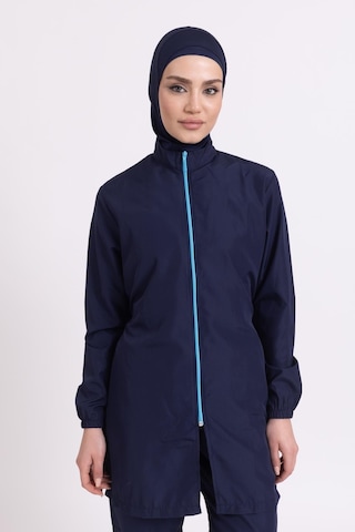 Kadın 23203 Büzgülü Paraşüt Tam Tesettür Mayo Lacivert-lacivert 34016 - 1 Lacivert