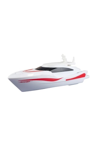Kumandalı Mini Tekne / Rc Kırmızı Beyaz Sürat Teknesi