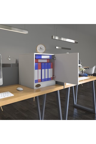 Kenzlife kapaklı mutfak dolabı melek byz 039x029x29 banyo ofis komodin (m)