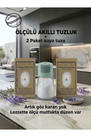 Grınder Öğütücü+ Akıllı Tuzluk+ Efem Kaya Tuzu Cam