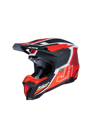 Just1 J40 Flash Off-road Kaskı Kırmızı Beyaz Siyah Kırmızı - Beyaz - Siyah