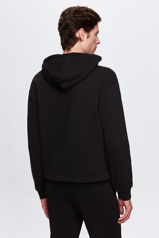 D's Damat Relaxed Fit Baskılı Erkek Sweatshirt 3ECE24ORT0240 - Siyah