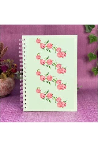 Defter Sticker,laptop Sticker Pembe Güllü Pvc 70x50x0,5cm