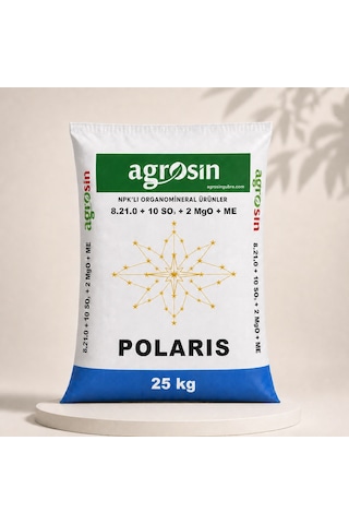 Agrosin Polaris 8.21.0 + 10 So3 + Me Organomineral Granül Gübre 25 Kg