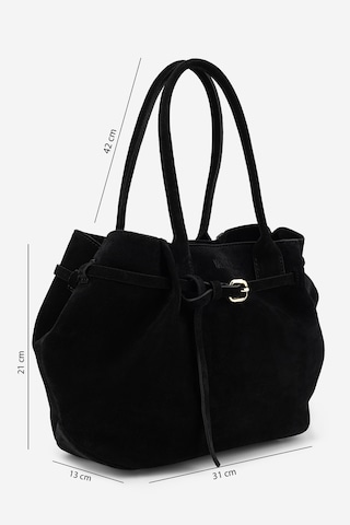 Valmenti Kadın Hakiki Deri Siyah Süet Omuz Çanta 1169 06642 Bn Cnt Sk26-27 Nero Suede Siyah A41