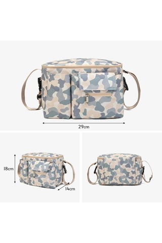 Vkemall Bebek Temel Gereçleri Çantası Bebek Bezi Çantası Bebek Arabası Çantası Gri