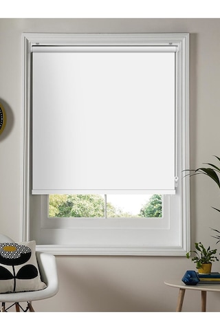 Narinlife Düz Stor Perde Beyaz Modern Güneşlik Stor Perde
