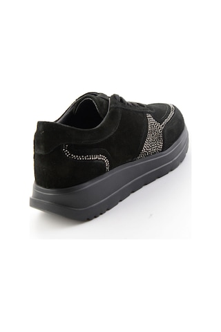 Bambi Siyah Süet Hakiki Deri Kadın Sneaker K01753051402