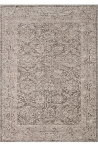 Shiraz Shr 01 Grey Vintage Eskitme Tarzı Yumuşak Dokulu Salon Halısı Oturma Odası Halısı Gri