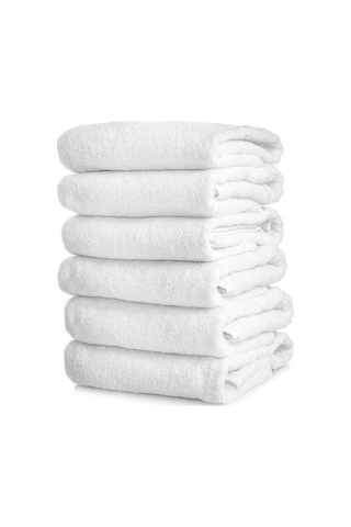 Toyigoo Toyigoo Nevresim Dünyası 6'lı Otel Tipi 90x150 Banyo Havlusu Beyaz Renkli