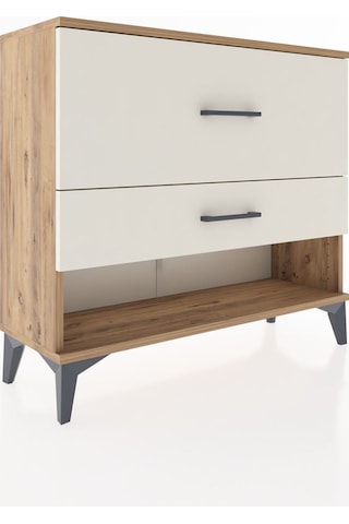 Arges Şifonyer 2 Çekmeceli 88x30x80 Çam-aytaşı Çam