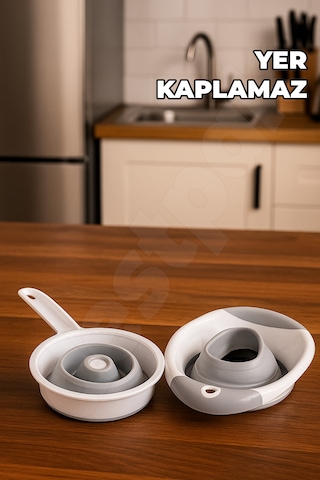 2'li Katlanır Huni Seti - Akordiyon Saplı Huni Ve Kavanoz Hunisi - Katlanabilir Yer Kaplamaz