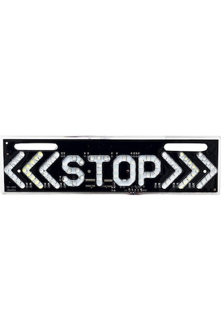 Stop Levhası Ledli Sağ-sol Sinyalli Dikdörtgen 220 60 Mm