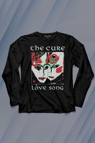 The Cure Lovesong Love Song Rock Musicband Uzun Kollu Tişört Baskılı T-shirt 001