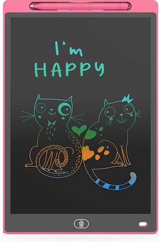 8,5 İnç Lcd Işık Enerjisi Kara Tahta Erken Eğitim Pembe Renkli Ekran Yüksek Parlaklık Yazı Tahtası Pembe