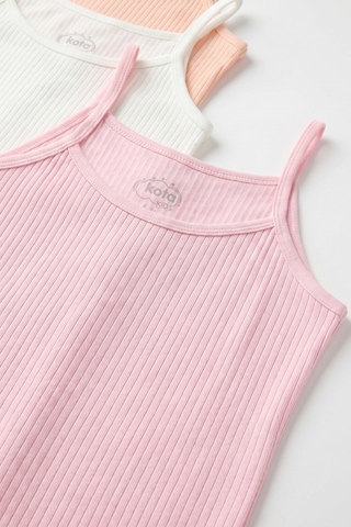 Joy Kids Kız Çocuk Atlet 3'lü Avantajlı Paket 3-12yaş Çok Renkli