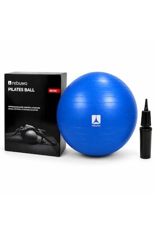 Rebuwo Pilates Topu 65 Cm Mavi