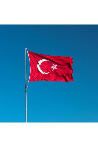 Premium Türk Bayrağı 50x75cm - Nefes Alabilir 125gr Rashel Kumaş, Çift Dikişli, Sağlam Kulplu, Uv Ve Solmaya Ka