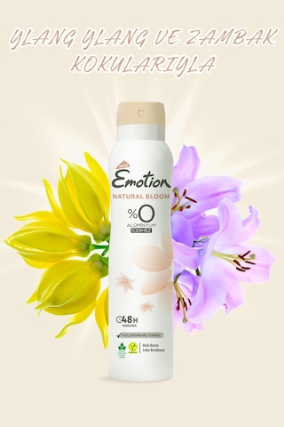 Natural Bloom Kadın Vegan Deodorant 6x150ML Hızlı Kurur, Leke Bırakmaz