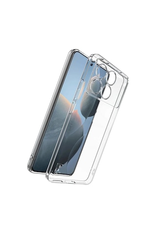 Newface Xiaomi Poco X6 Pro Kılıf Lüx Glblseme - 77 Şeffaf Silikon