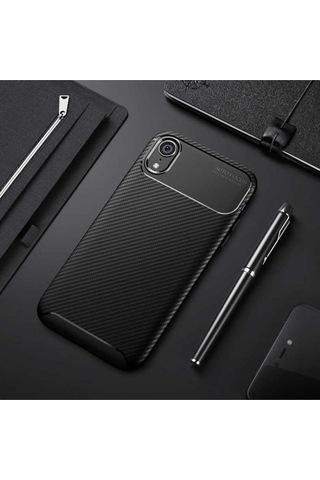 Apple Uyumlu iPhone Xr 6.1 Kılıf Zore Negro Silikon Kapak Siyah