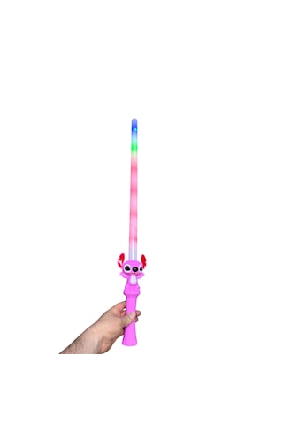Stitch Figürlü Led Işıklı Sihirli Değnek Renk Değiştiren Eğlence Çubuğu