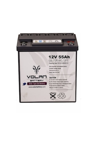 12 Volt 55 Amper Jel Akü Solar Güneş Enerjisi - Volan Akü / 325018661