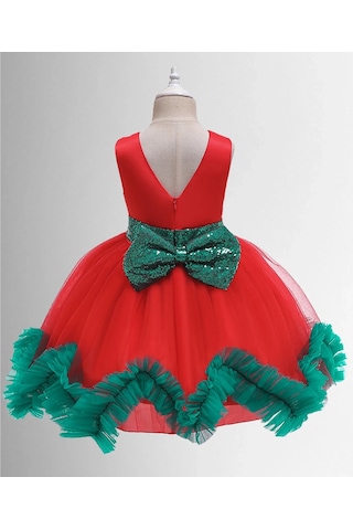 Kız Çocuk Tasarım  Abiye , Özel Gün Elbisesi Kırmızı